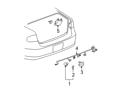 2011 Buick Lucerne Parking Aid Diagram