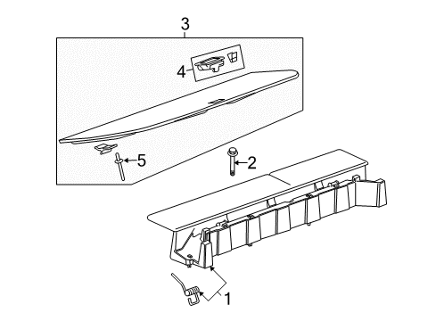 2014 Buick Enclave Lid, Titanium, Rear Diagram for 23470013