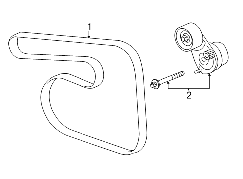 2012 Chevy Sonic Serpentine Belt Diagram for 55580052
