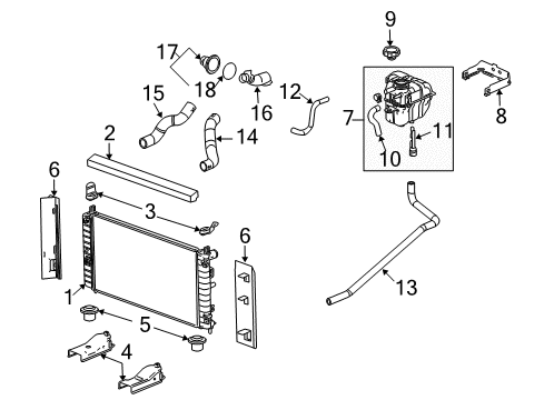 2004 Chevy Malibu Radiator & Components Diagram 2 - Thumbnail
