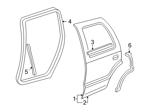 2005 Buick Rainier Rear Door Diagram