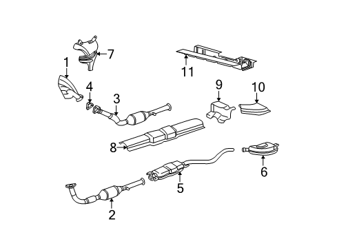 2000 Saturn LS1 Front Pipe Diagram for 22714051