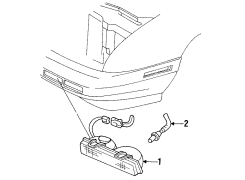 1988 Chevy Beretta Park & Signal Lamps Diagram