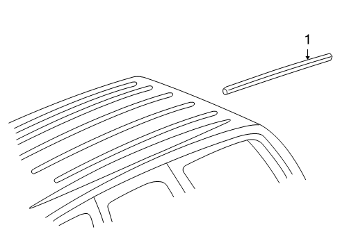 2007 Cadillac Escalade Exterior Trim - Roof Diagram