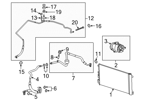 2011 Chevy Malibu Compressor Diagram for 19418183
