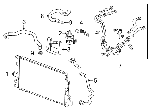 2019 Cadillac CT6 Intercooler, Cooling Diagram 5 - Thumbnail