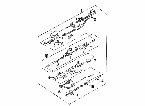 1996 Buick Park Avenue Steering Column Diagram for 26048013