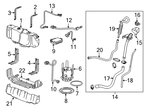2019 Chevy Silverado 3500 HD Temperature Sensor Diagram for 12677346
