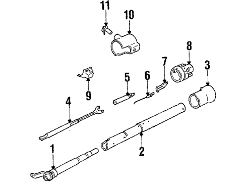 1985 Cadillac Eldorado Steering Column Assembly Diagram 2 - Thumbnail