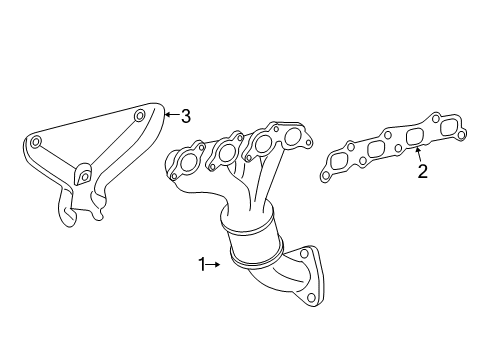2005 GMC Canyon Exhaust Manifold Gasket Diagram for 12592248