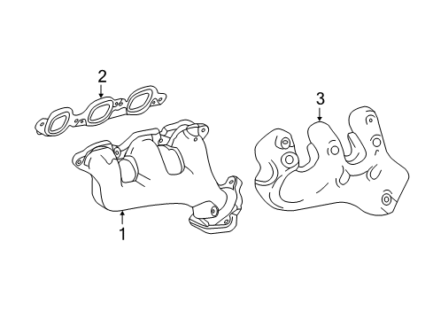 2015 Chevy Silverado 1500 Exhaust Manifold, Passenger Side Diagram for 12629338