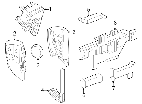 2023 GMC Sierra 1500 Keyless Entry Components Diagram