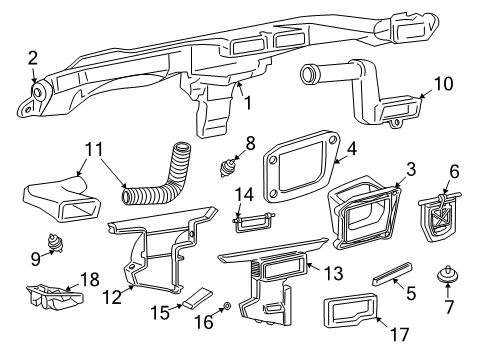 1994 Chevy S10 Temperature Control Diagram for 16068285