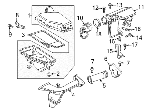 2018 Buick LaCrosse Air Inlet Duct Extension Diagram for 22977441