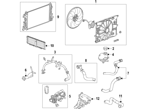 2022 Chevy Trailblazer Fan Assembly Diagram for 60002452