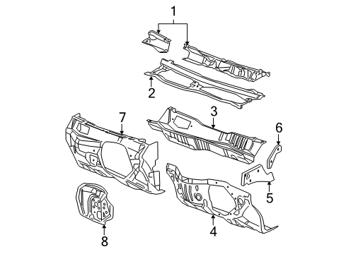 2007 Chevy Equinox Cowl Diagram