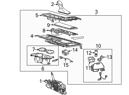 2015 Cadillac ELR Center Console Diagram
