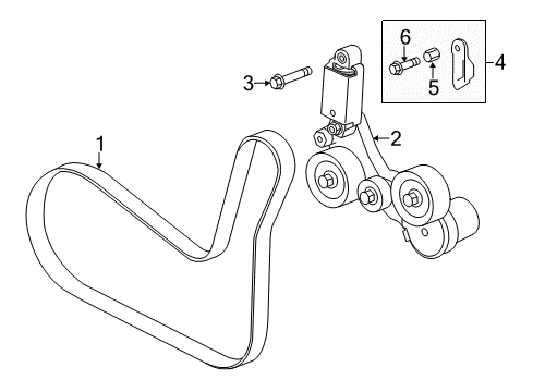 2014 Chevy Impala Serpentine Belt Diagram for 12660099