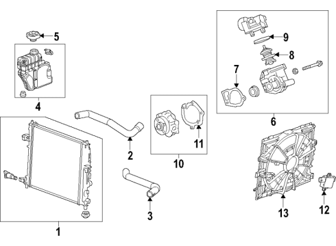 2018 Cadillac ATS Fan Assembly Diagram for 84790788