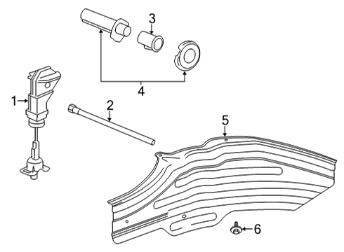 2020 GMC Sierra 2500 HD Spare Tire Carrier Diagram