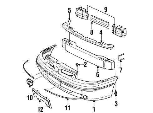 1999 Oldsmobile Cutlass Front Bumper Diagram