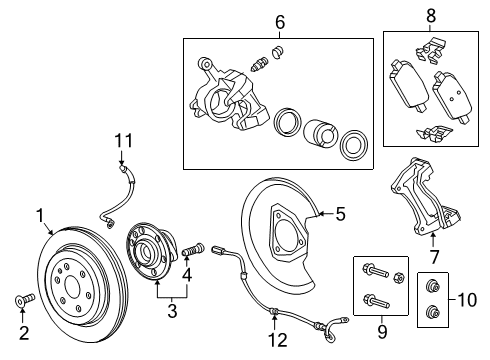 2022 Cadillac XT6 Brake Components Diagram 4 - Thumbnail