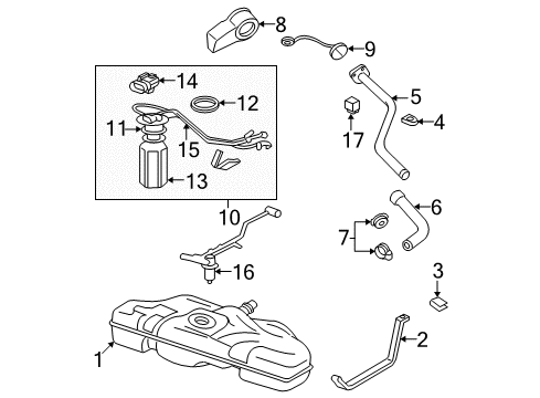 2004 Oldsmobile Alero Fuel System Components Diagram