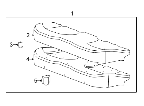 2016 Buick LaCrosse Rear Seat Components Diagram 3 - Thumbnail