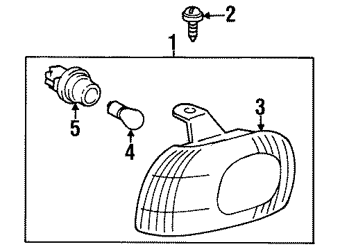2000 Chevy Prizm Park & Signal Lamps Diagram