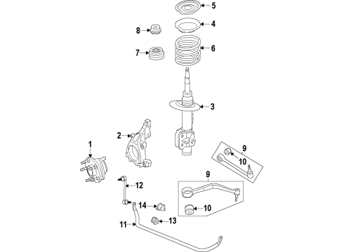 2008 Pontiac G8 Stabilizer Link Diagram for 92246136
