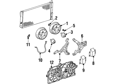 1998 Oldsmobile Silhouette Mount Bracket, Driver Side Diagram for 12363322
