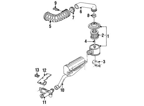1994 Buick Century Fuel Filter Diagram for 25121970