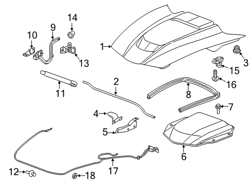 2019 Chevy Corvette Seal Diagram for 23389675