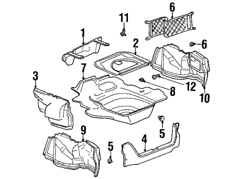 2003 Oldsmobile Aurora Interior Trim - Rear Body Diagram 2 - Thumbnail