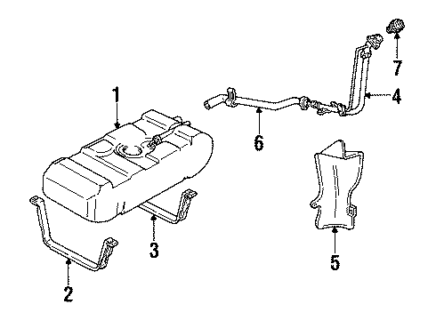 1990 Chevy Lumina APV Fuel System Components Diagram