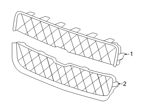 2006 Chevy Uplander Grille & Components Diagram