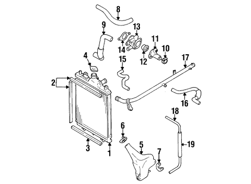 1999 Chevy Metro Pipe, Lower Diagram for 30014381