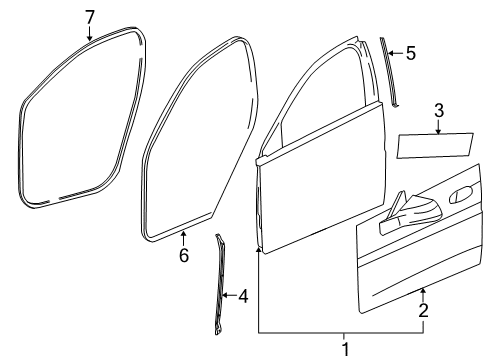 2016 Buick LaCrosse Front Door Diagram