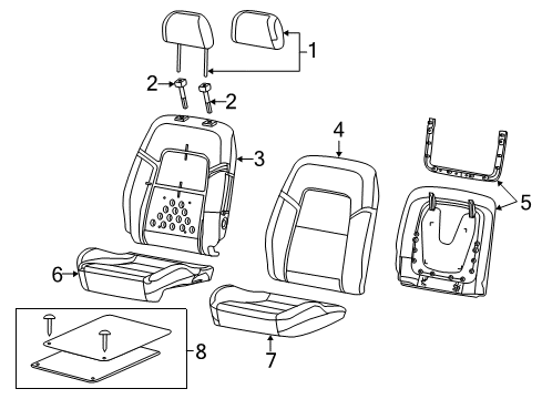 2012 Chevy Caprice Front Seat Components Diagram 2 - Thumbnail