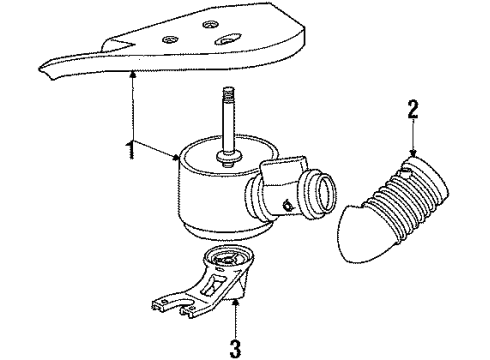1985 Oldsmobile Firenza Air Cleaner Diagram for 25095621