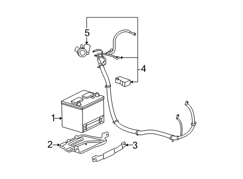 2006 Pontiac Grand Prix Battery Cable Diagram for 19115451