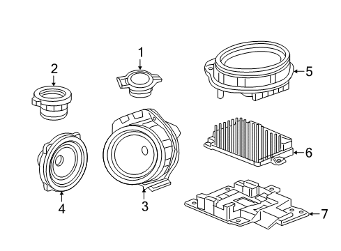 2020 Chevy Camaro Front Driver Speaker Diagram for 84315248