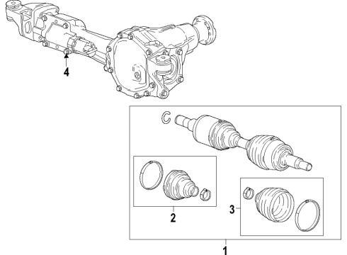 2021 GMC Canyon Front Axle, Axle Shafts & Joints, Drive Axles, Propeller Shaft Diagram