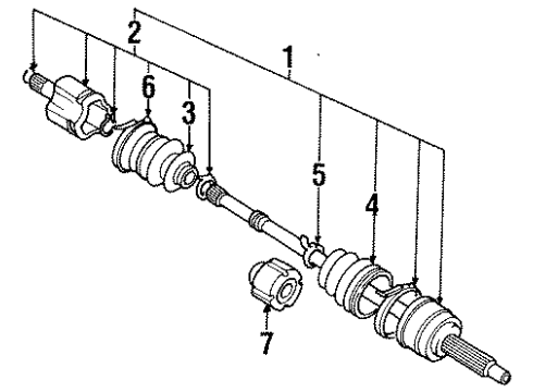 1998 Chevy Metro CV Joints Diagram for 91171328
