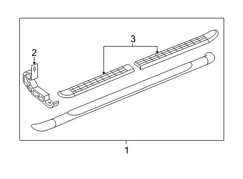 2005 Chevy Avalanche 2500 Exterior Trim - Pillars, Rocker & Floor Diagram 2 - Thumbnail