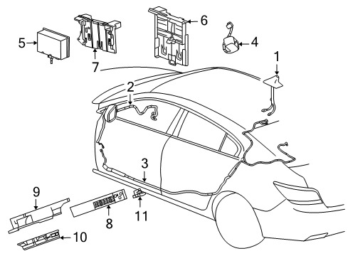 2015 Buick Regal Communication System Components Diagram