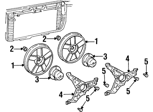 1996 Chevy Monte Carlo Cooling System, Radiator, Water Pump, Cooling Fan Diagram 3 - Thumbnail