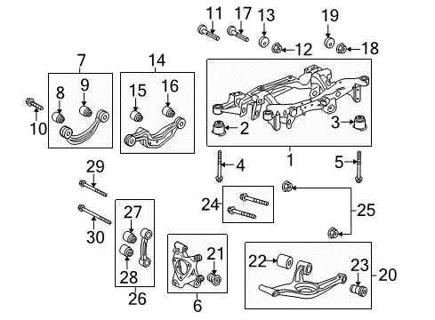 2013 Buick LaCrosse Upper Control Arm, Rear Passenger Side Diagram for 23216531