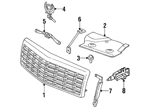 1993 Cadillac Eldorado Filler, Passenger Side Diagram for 25648024