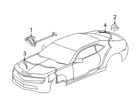 2010 Chevy Camaro Antenna Cable Diagram for 92229375